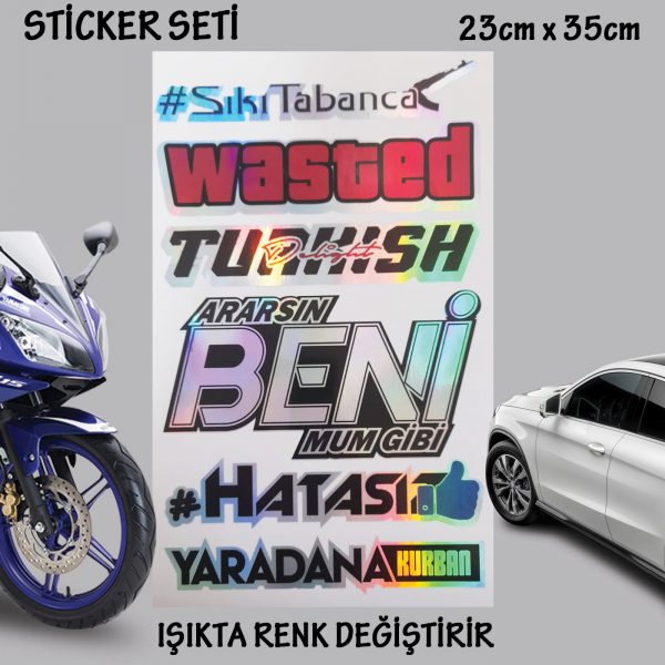 oto sticker cam yazıları